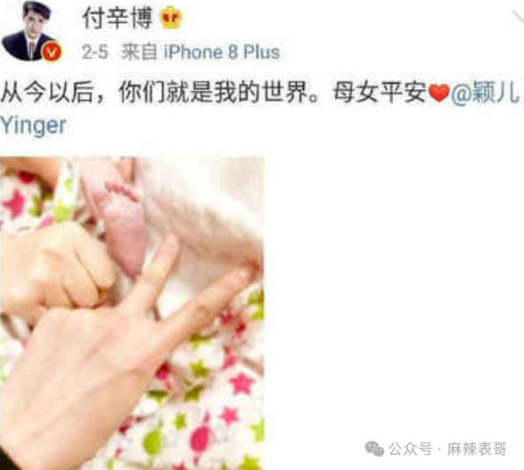 2017年8月,付辛博公开恋情.这之后就是结婚生子的事了.