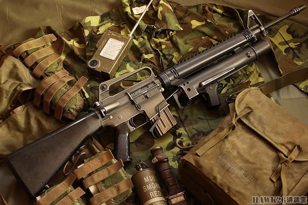 美军标志性武器m203下挂榴弹发射器 采用高低压原理 弥补火力空白