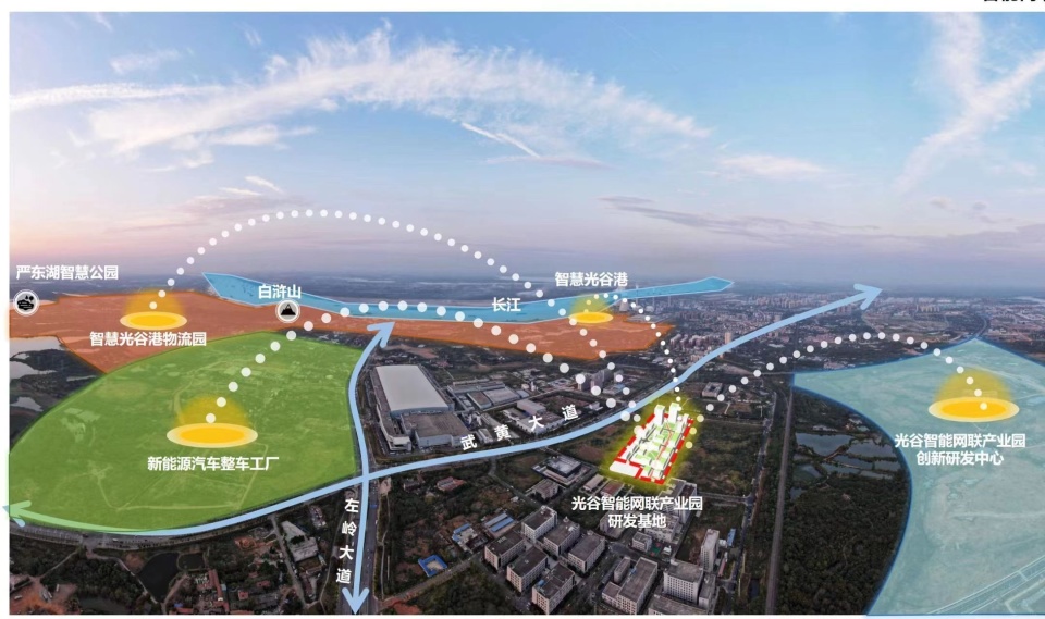 武漢新城光谷智能網聯產業園研發基地開工未來之星人才公寓同一天開建