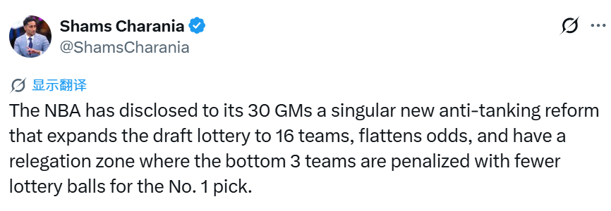 NBA敲定反擺爛方案！命名3-2-1樂透規則 2027年選秀生效 - 
