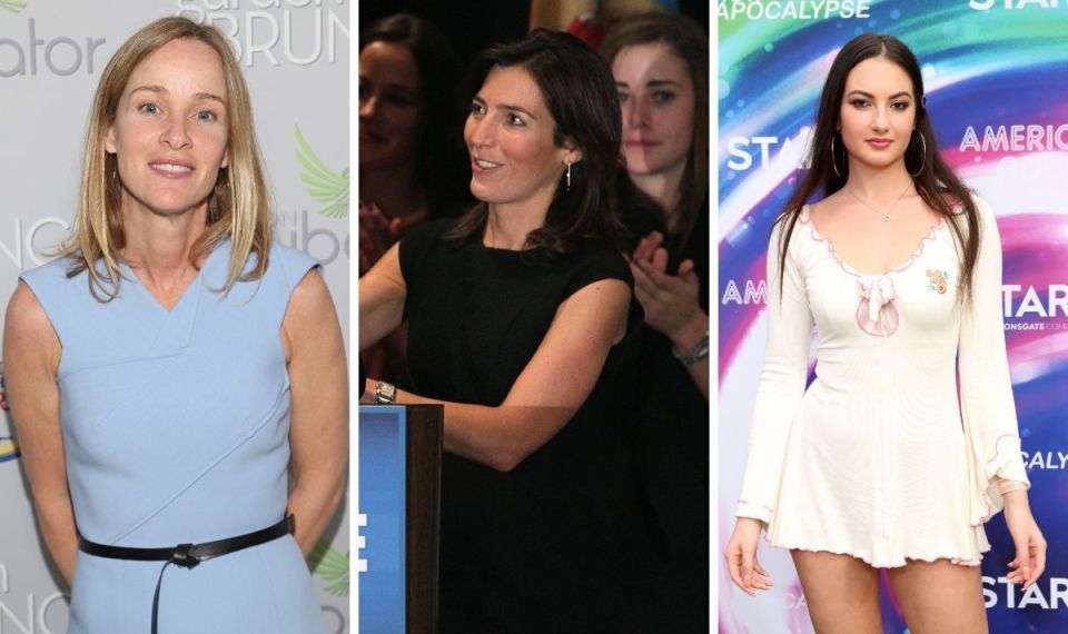 左起:凯瑟琳·布勒(前妻),哈莉·拜登(亨特的前女友,博·拜登的遗孀)