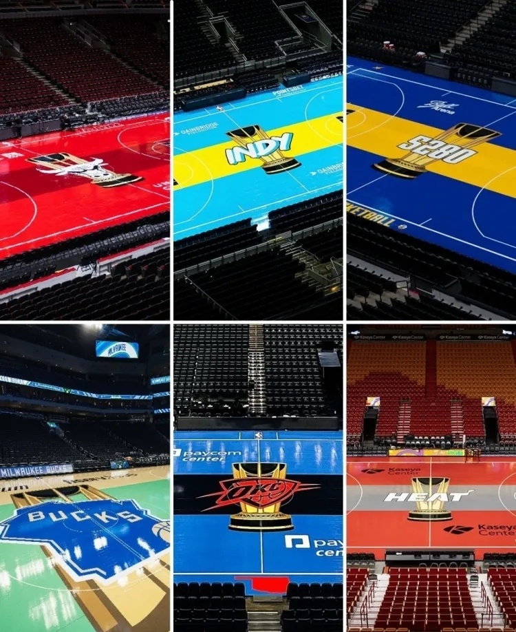 nba季中赛被吐槽地板颜色太丑根本没法看完全是视觉垃圾