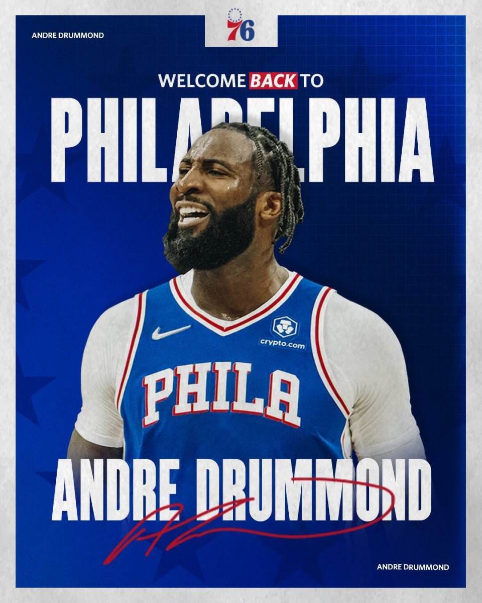 76人官方:球队正式签下中锋安德烈-德拉蒙德