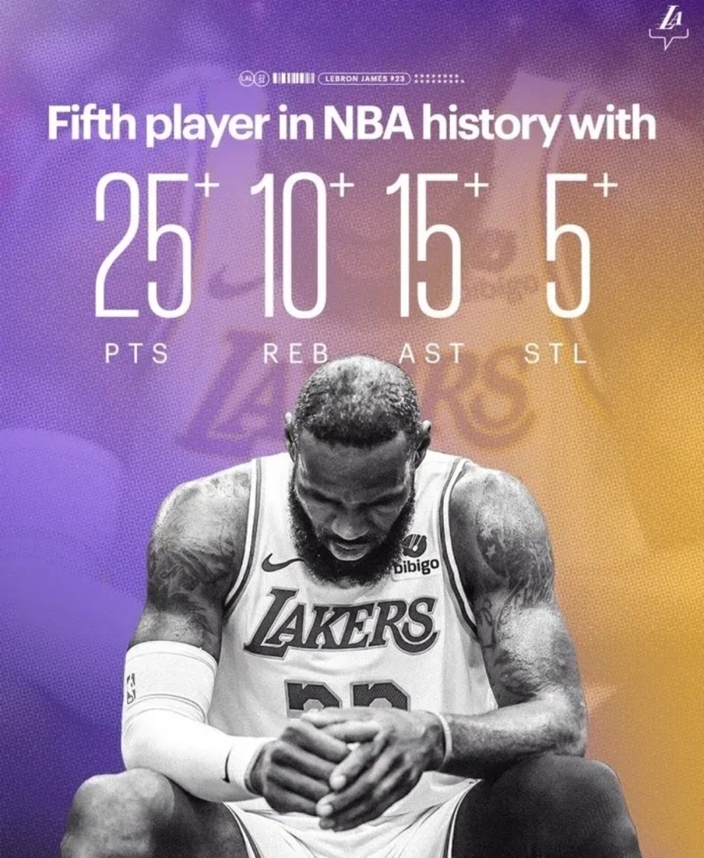 历史第一!灭霸詹姆斯继续进化