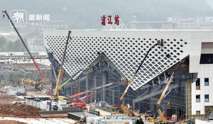 杭温高铁浦江站进入收尾阶段