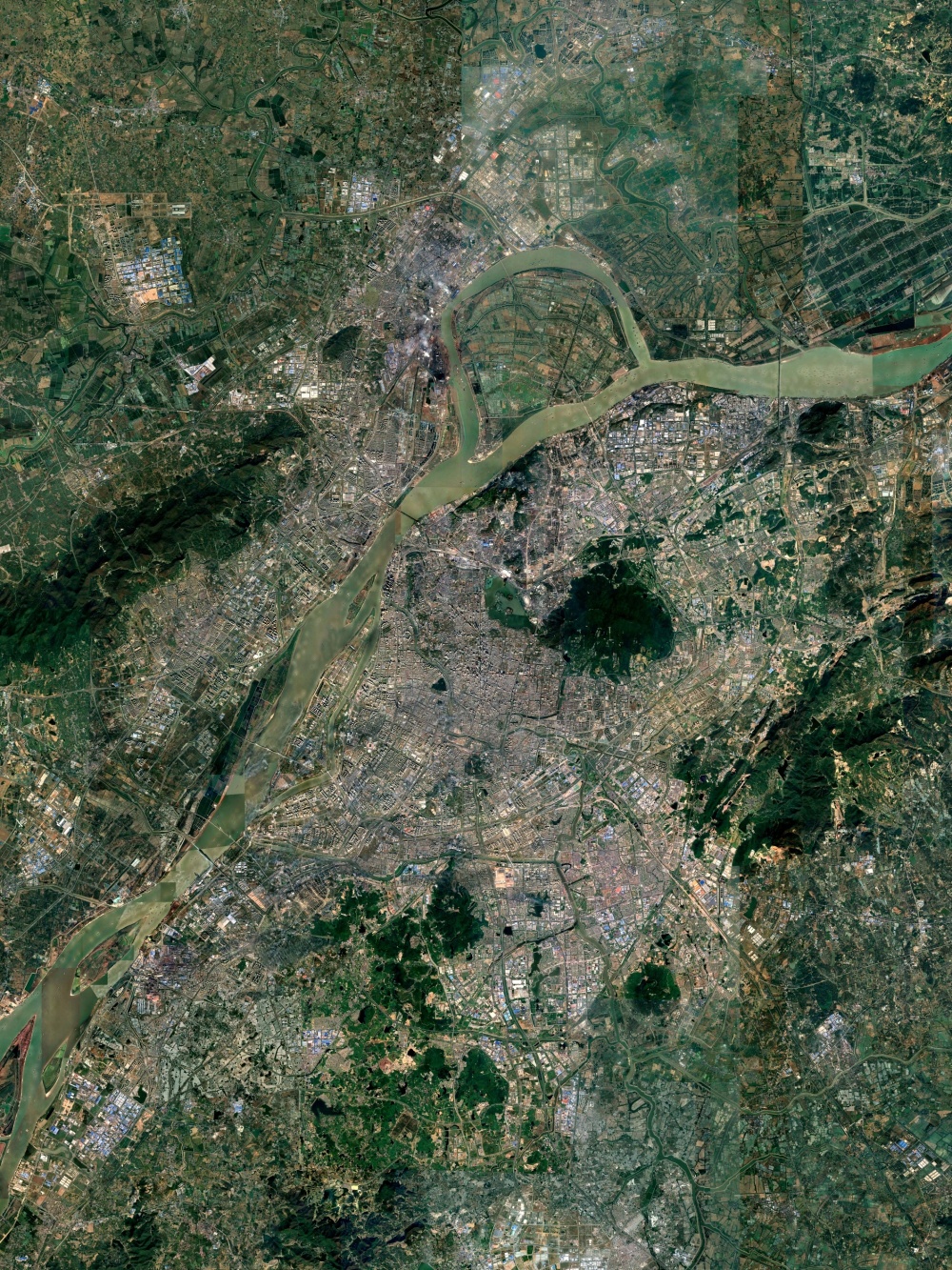 南京卫星图龙蟠虎踞