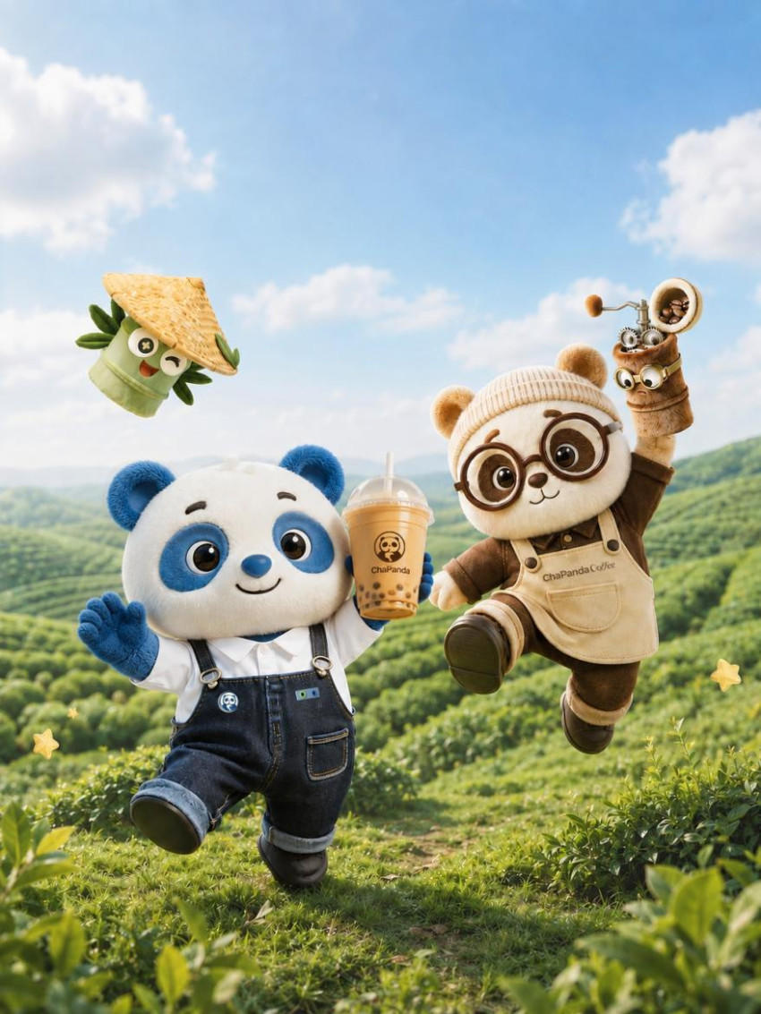 茶百道IP形象体系升级：熊猫茶茶出任“首席老板官”_腾讯新闻