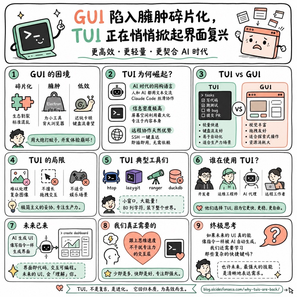 GUI 陷入臃肿碎片化，TUI 正在悄悄掀起界面复兴_腾讯新闻