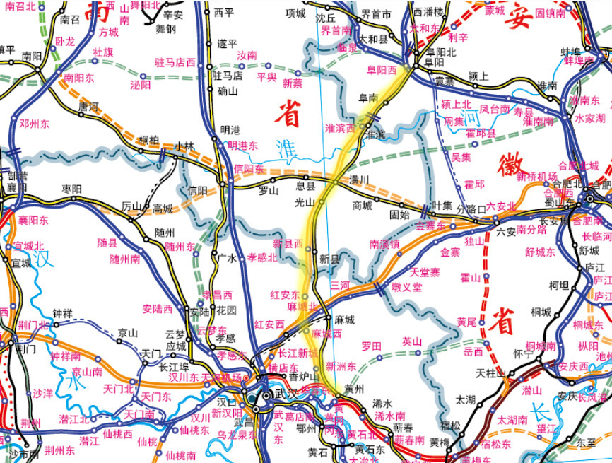 线路规划起自潍宿高铁新沂东站,向南经宿迁市沭阳县至淮安市,引入徐盐