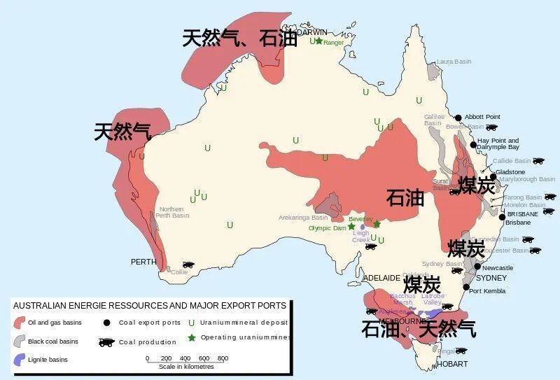 澳大利亚矿产澳大利亚最引世人瞩目,莫过于其丰富的能源和矿产资源
