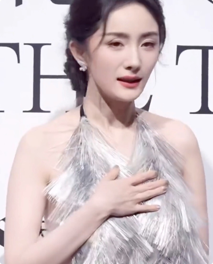 尴尬了,她这一身裙子感觉和杨幂在一个钢丝球厂生产的,这闪闪发光的