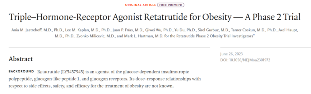 史上最强减肥药扎堆公布临床试验或临床前数据