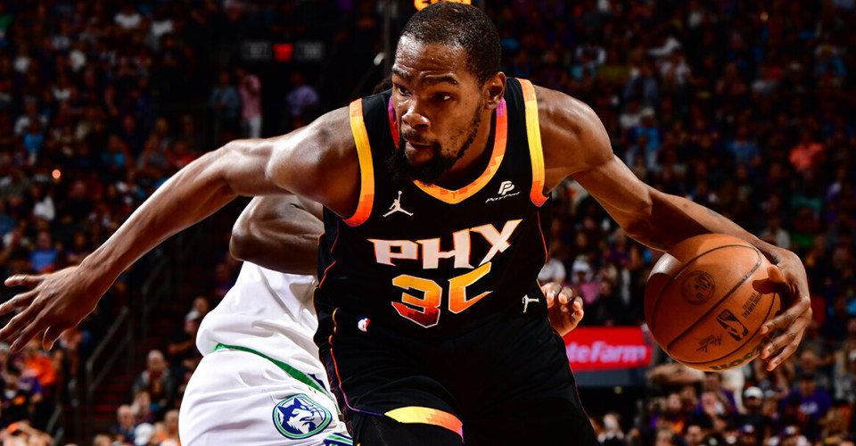 杜兰特脚踝受伤缺席今日与勇士比赛