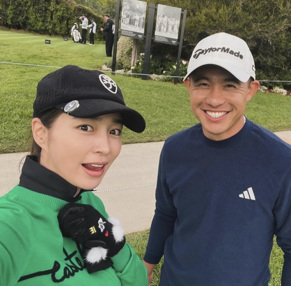 高尔夫邀请赛成为李秉宪妻子的生日礼物!李敏贞与顶级选手合影_腾讯新