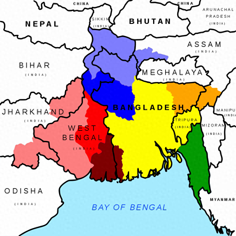 西孟加拉邦行政区划图片