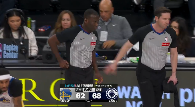 強度太大！快船勇士附加賽裁判本-泰勒受傷返回更衣室