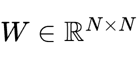 W \in \mathbb{R}^{N \times N}