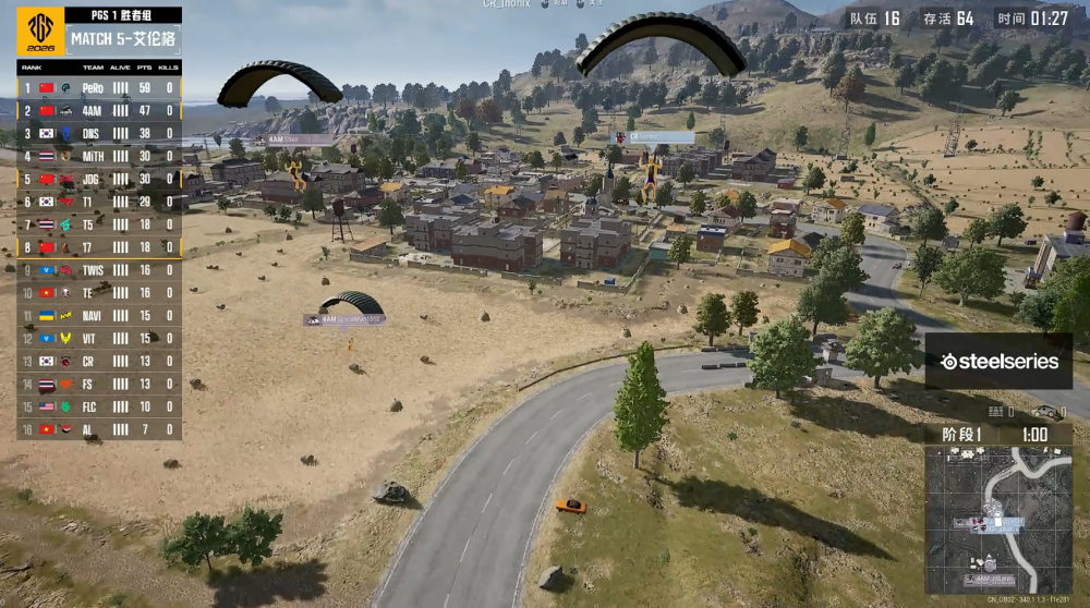 2026年绝地求生PGS胜者组比赛排名情况及精彩回顾