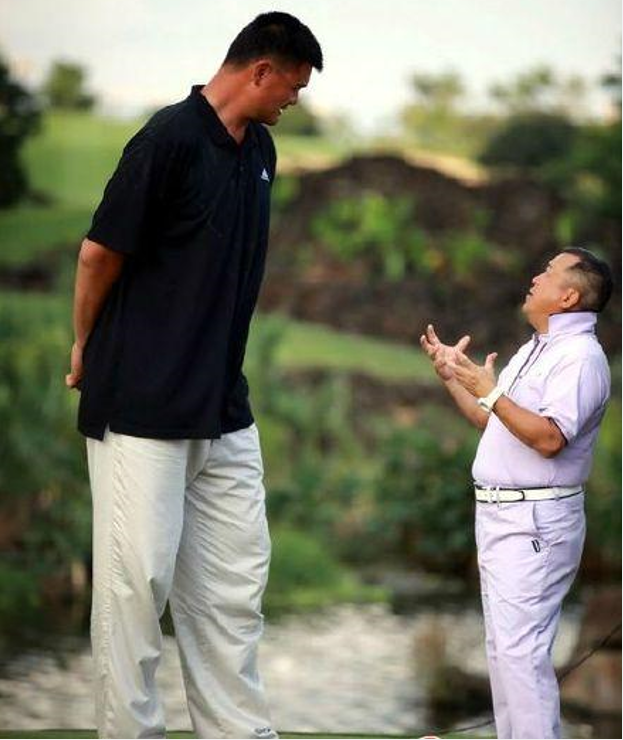 谷爱凌与姚明现最萌身高差,朱婷小鸟依人,成龙站桌上踮脚矮半头