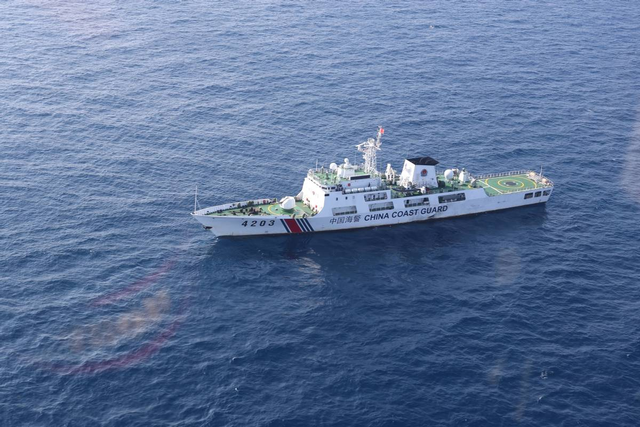 中国海警4203舰在曾经的阿基诺三世政府时期,菲律宾追随美国在南海搅