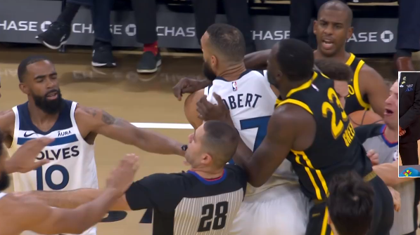 克莱与对手暴力拉拽被驱逐 戈贝尔拉架遭锁喉_腾讯新闻