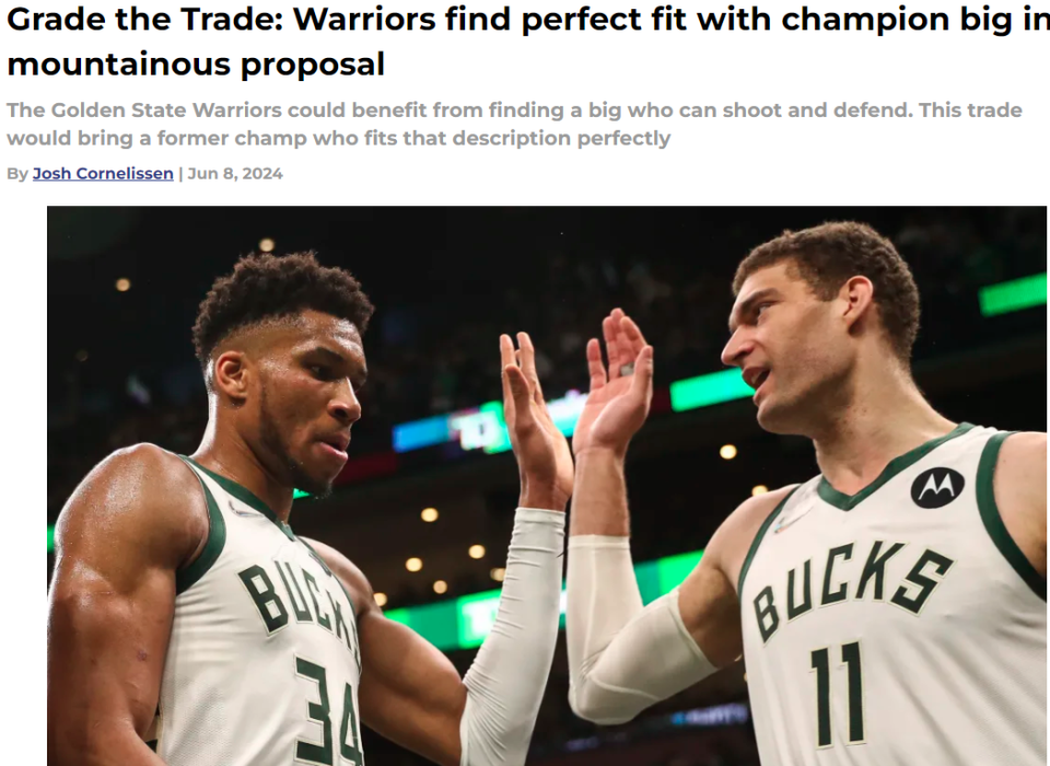 a-高评分!勇媒挺3换1交易方案:勇士零钱换整 冠军中锋驰援库里