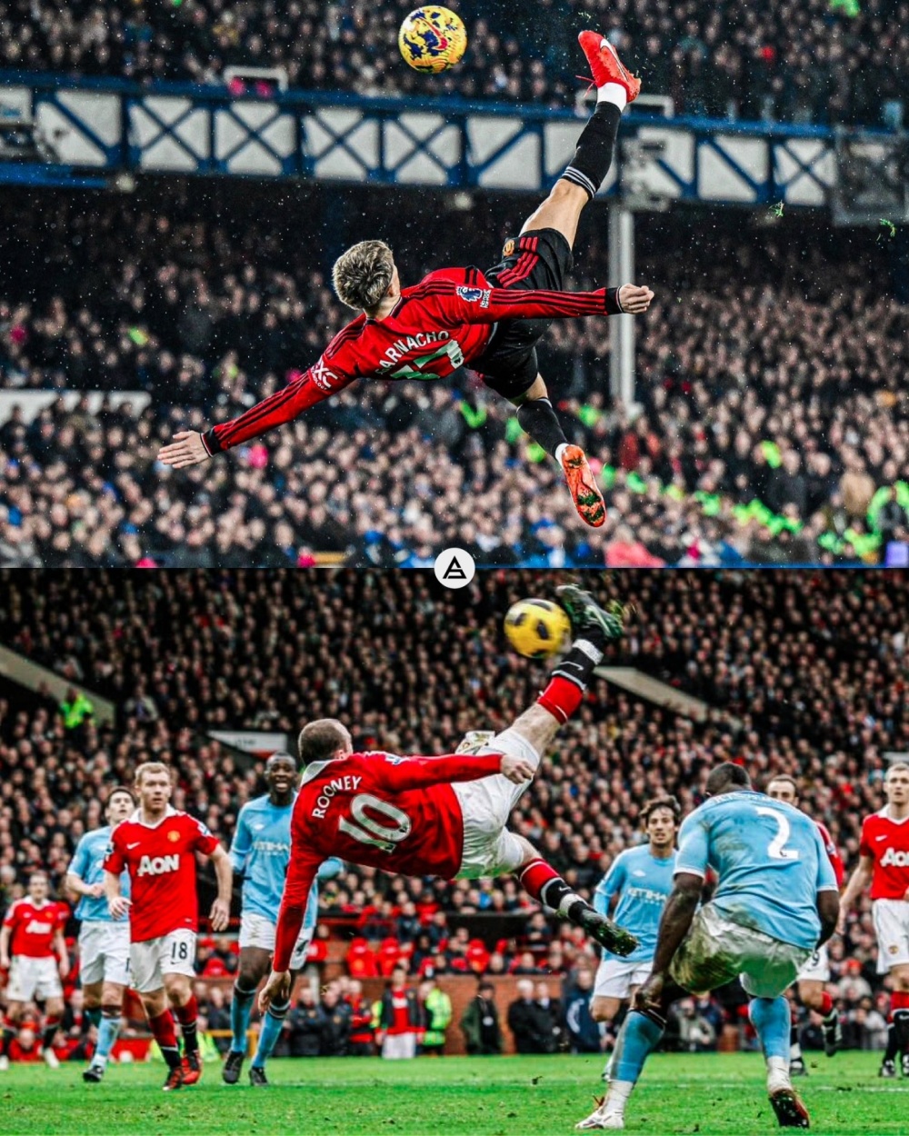 加纳乔惊天倒钩复制c罗鲁尼经典 梅西队友却是总裁迷弟