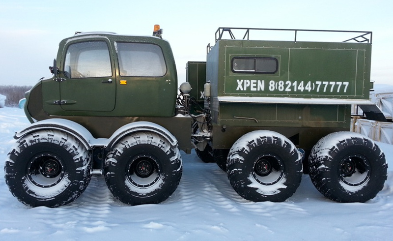 俄罗斯xpen雪地/沼泽全地形车,不逊于履带车的设计