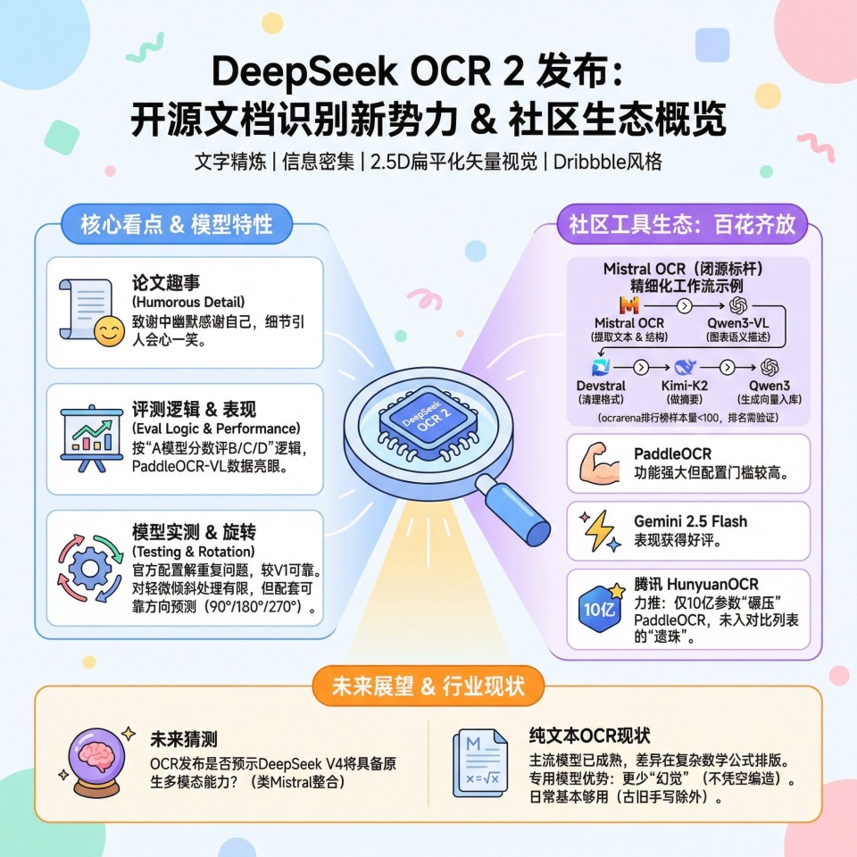 DeepSeek OCR 2发布：开源OCR领域迎来强劲选手_腾讯新闻