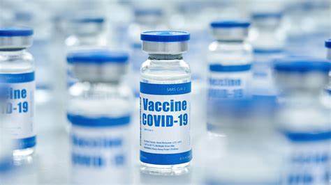 新冠疫苗蓝色瓶子图片