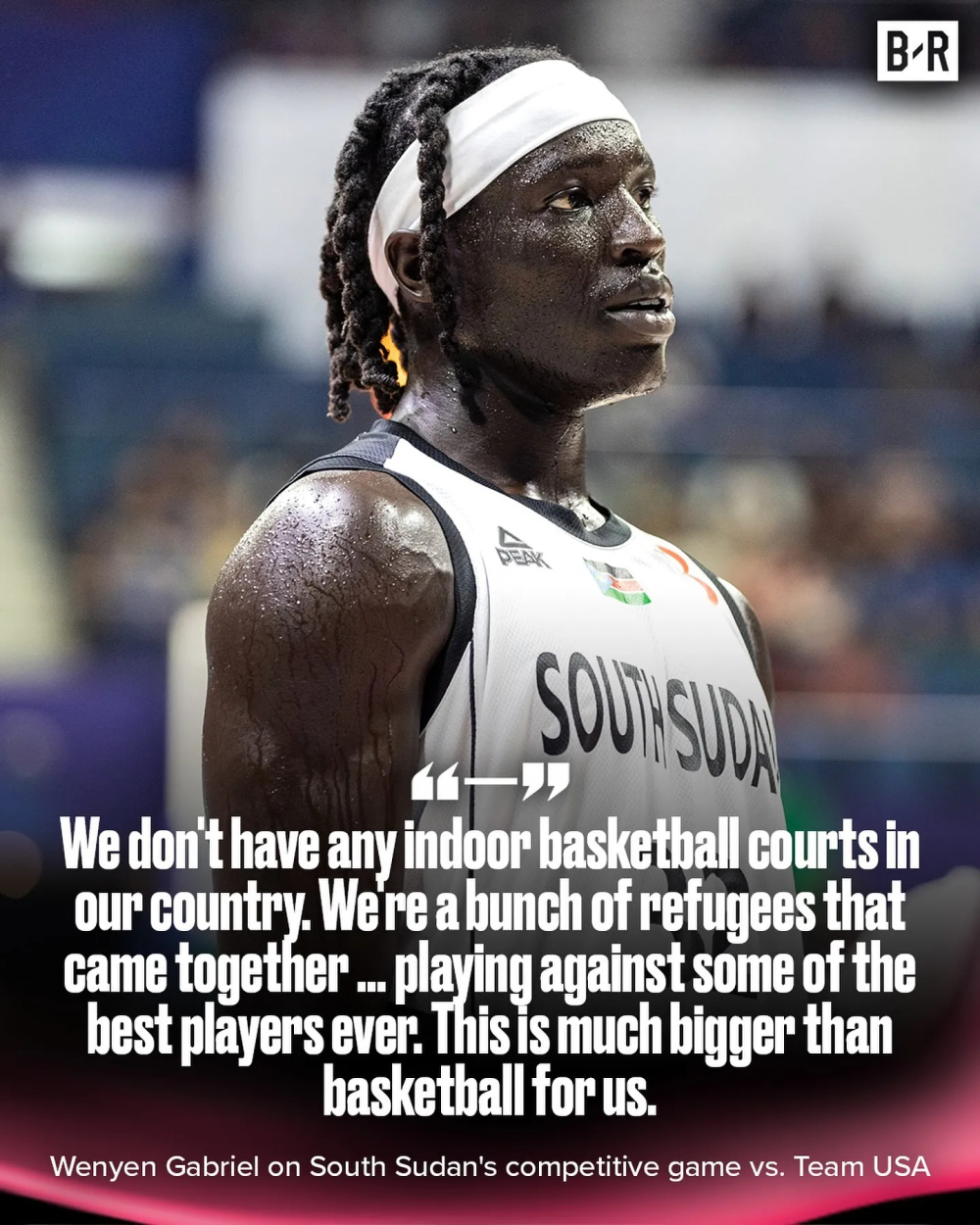 前湖人球员强调南苏丹男篮的情况:没有室内篮球场,我们是难民