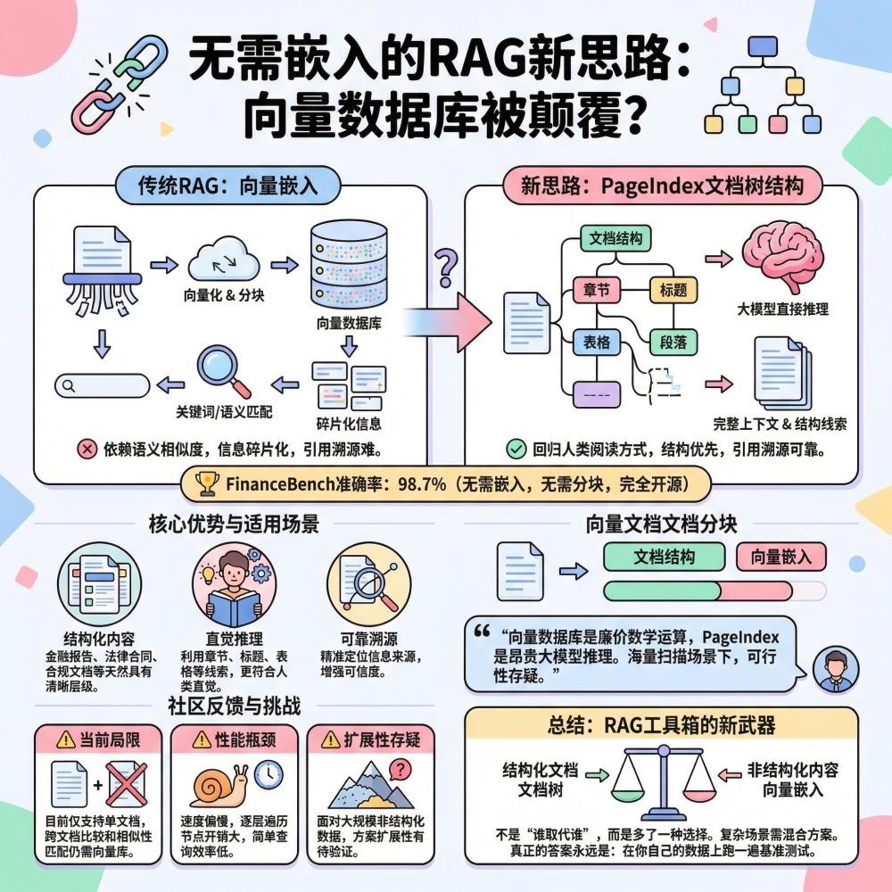 向量数据库被颠覆？一个无需嵌入的RAG新思路_腾讯新闻