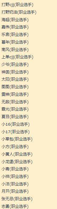 陪玩名單被泄露，LOL職業(yè)選手超過100人，多位在役選手也在其中