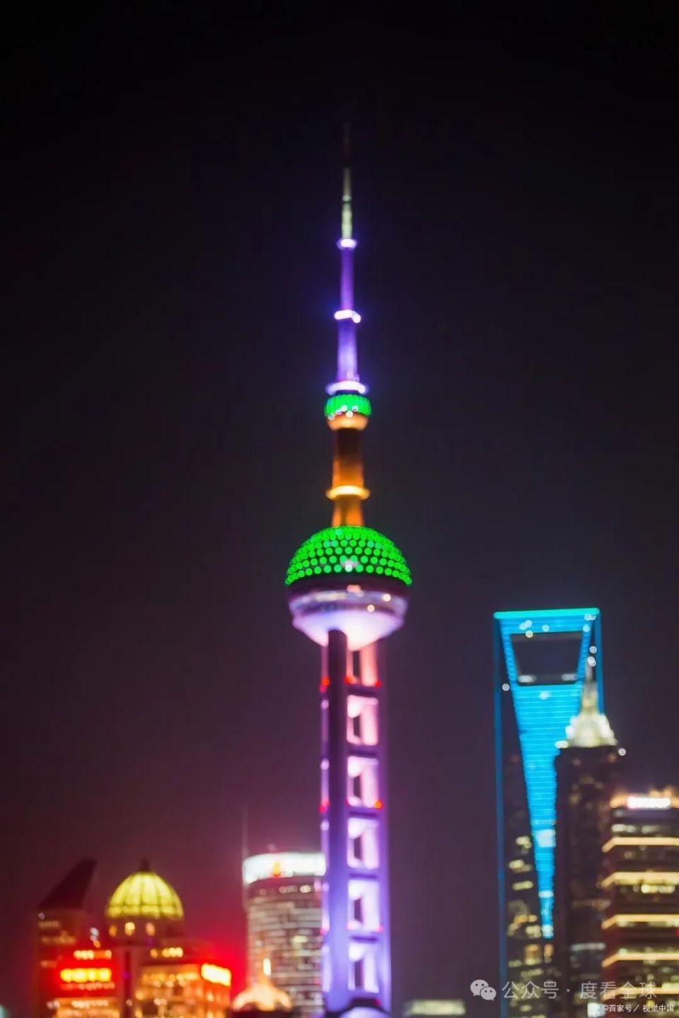 东方明珠夜景 真实图片