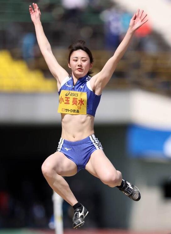 日本22岁跳远美女水平不够颜值身材亮眼 周末对战中国选手肯定会被虐