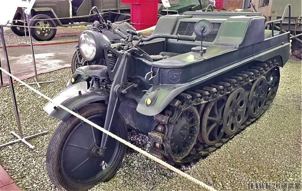 图说:二战德军半履带摩托车 技术复杂功能多样 因动画片"出圈"_腾讯