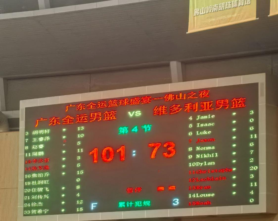 广东男篮火力全开！28分大胜再添胜绩，焦泊乔、胡明轩齐发力