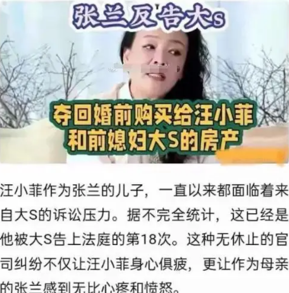 央视频：澳门最准真正最准资料大全张兰要让具俊晔无家可归，大S罕见示弱，为自己的冲动买单