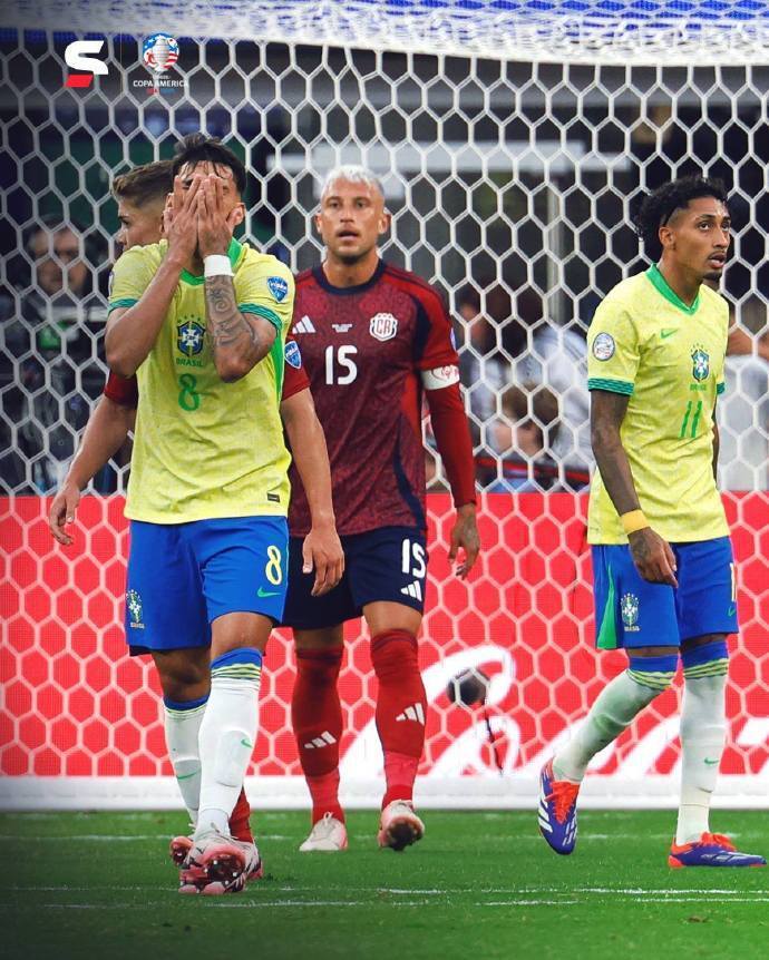 巴西美洲杯首战0-0哥斯达黎加 近5亿欧锋线0进球