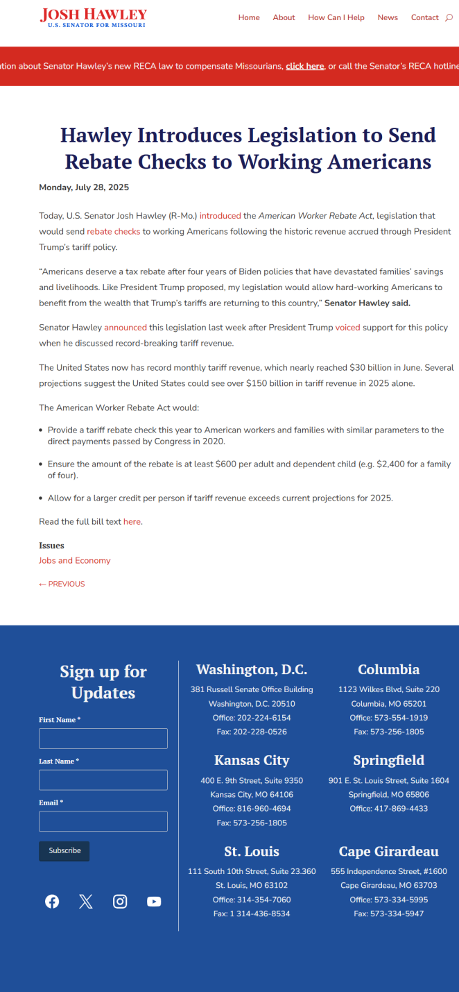 关税收太多了！美国要发钱，一家四口可获2400美元-腾讯新闻