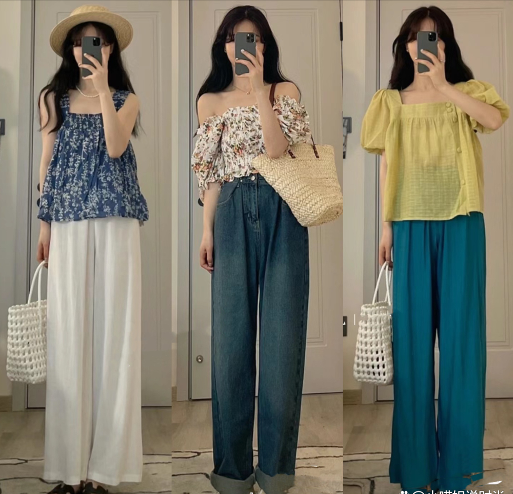 夏天穿阔腿裤,和这3件上衣更搭,显高显瘦还洋气!