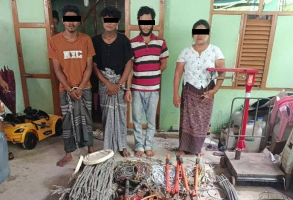 缅甸曼德勒打掉一偷电缆团伙！5人落网，涉25起案件，缴获电线无数_腾讯新闻