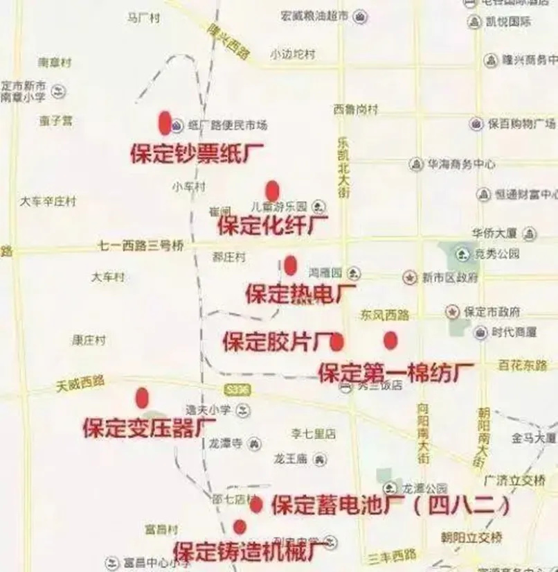 保定护城河地图图片