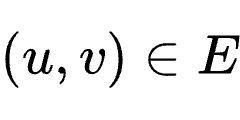 (u,v) \in E