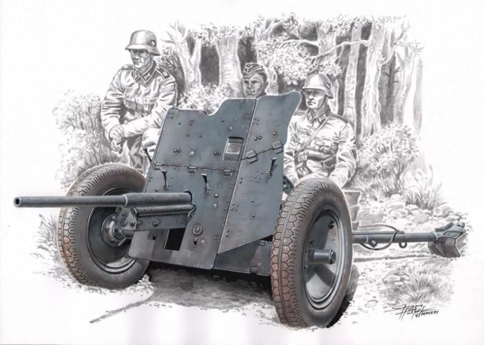 德国pak36型37毫米反坦克炮,从行业标杆,到战场敲门砖