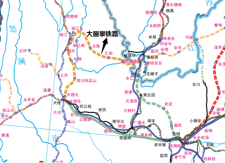 与此同时,新建大理至攀枝花铁路引入大理枢纽工程大理北站站房,站场及