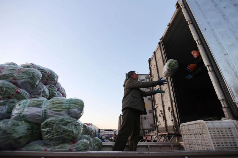 寒潮来袭北京新发地市场菜篮子量足价稳