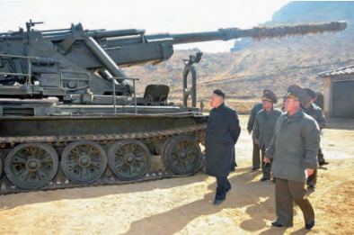 足以打击韩国首尔的远程自行火炮2010年8月,朝鲜媒体播放了朝鲜新型