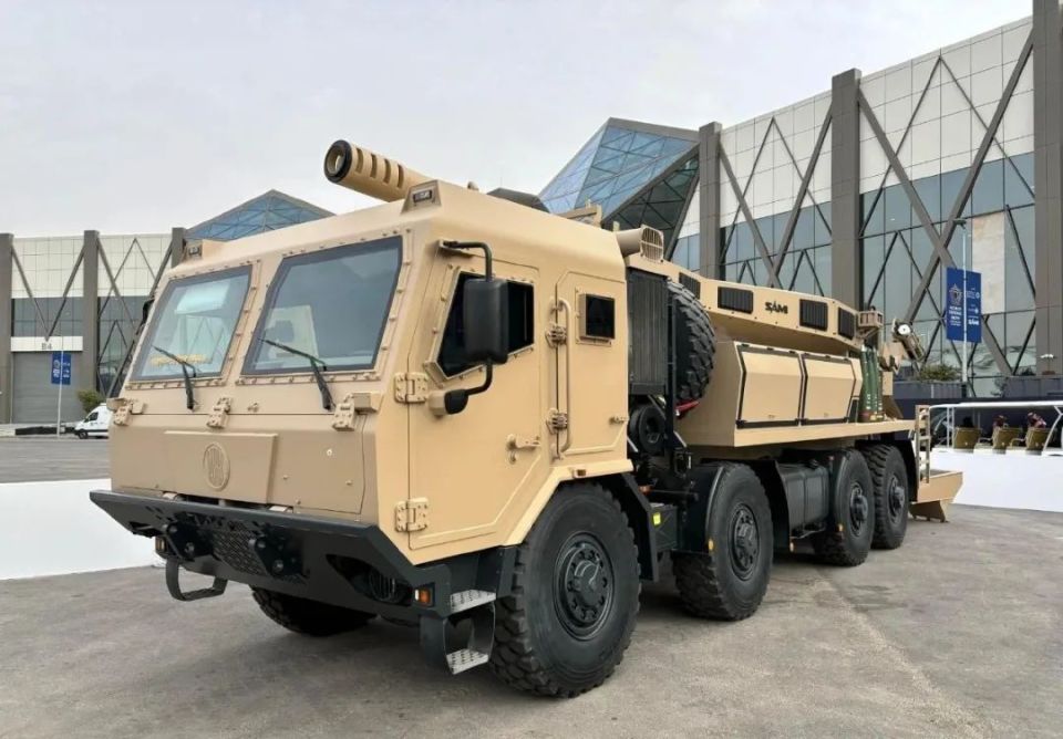 沙特公司展出新型卡车炮,外形高仿法国凯撒8x8卡车炮_腾讯新闻