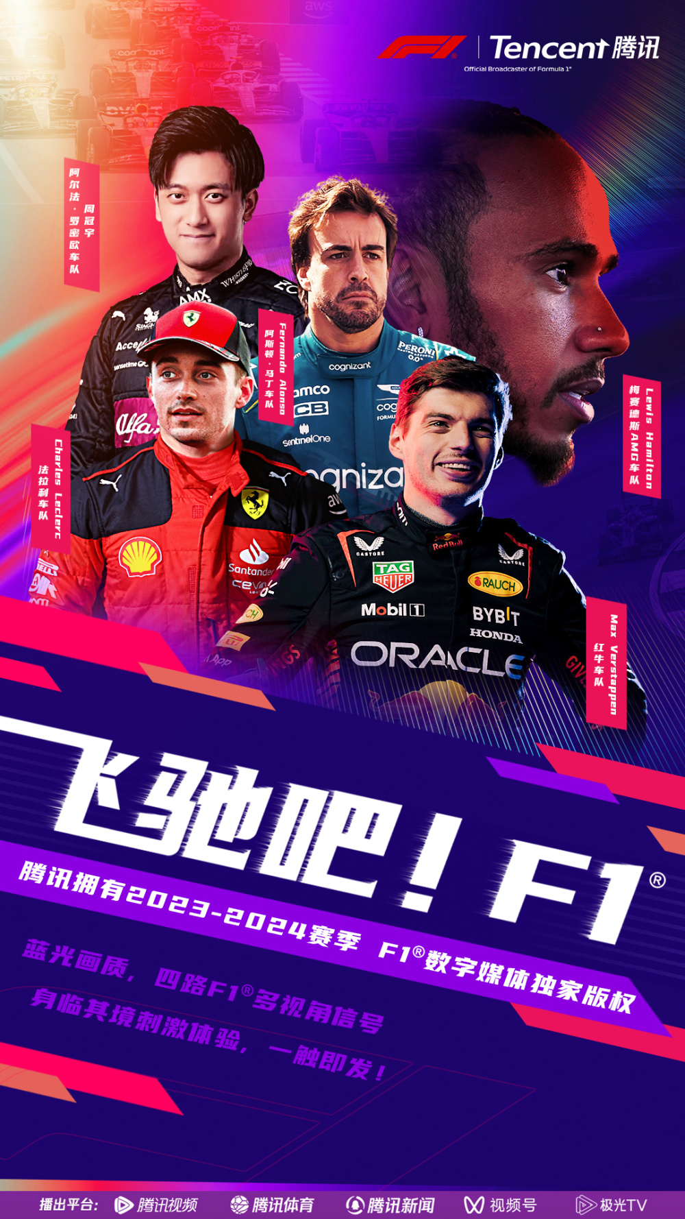 F1回来了！腾讯再获F1数字媒体独播版权 全年110场比赛全程直播_腾讯新闻